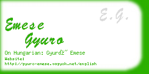 emese gyuro business card